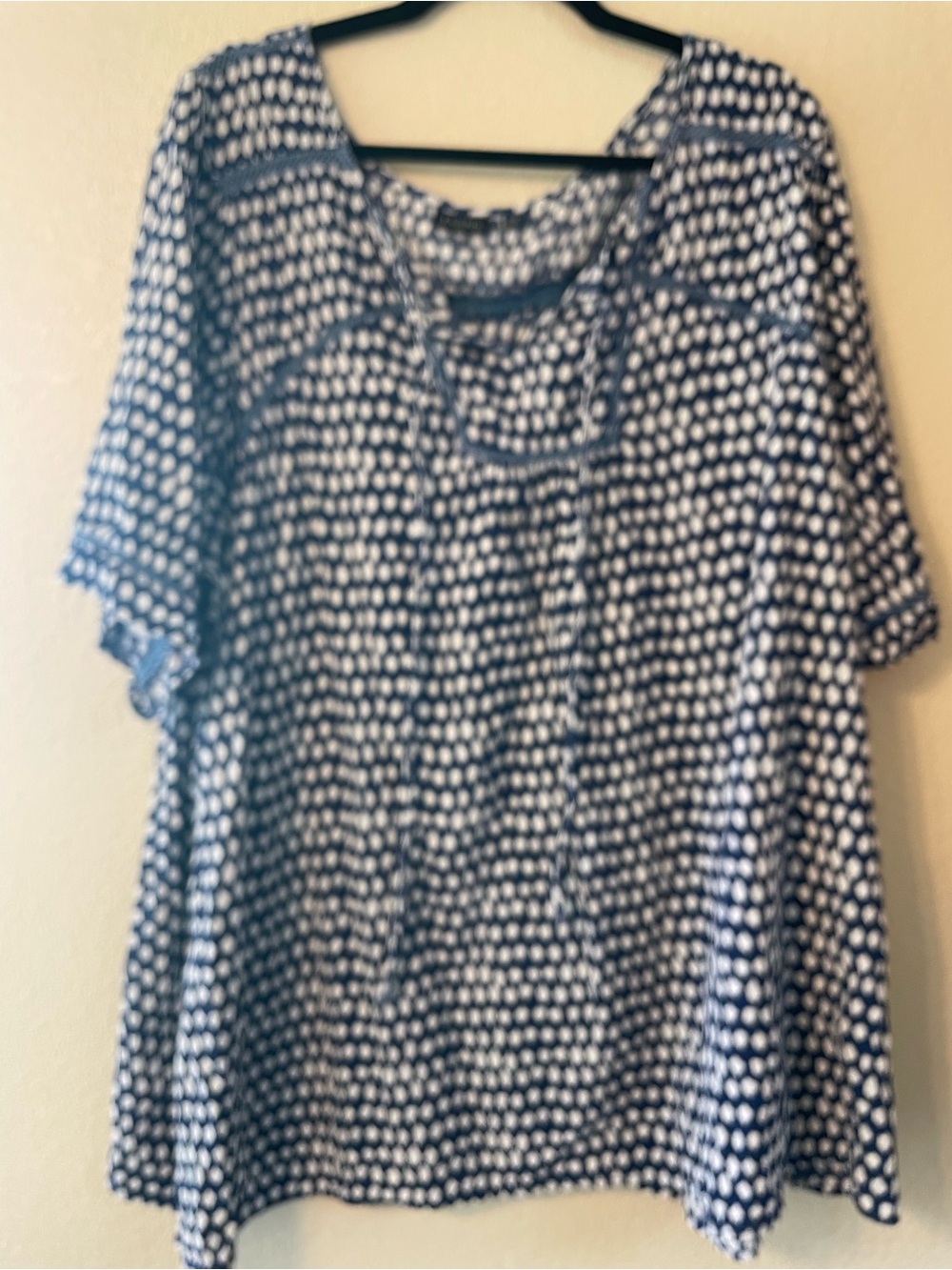 Adorable Evans Women’s Navy Dot Print Short-Sleeve tunic plus size 22/24